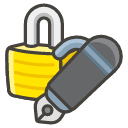 Locked With Pen Element from Kawaii Emoji Set