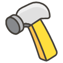 Hammer Emoji from Kawaii Emoji Set