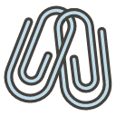 Linked Paperclips Element from Kawaii Emoji Set