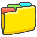 Card Index Dividers Element from Kawaii Emoji Set