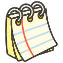 Spiral Notepad Emoji from Kawaii Emoji Set