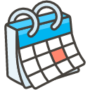 Spiral Calendar Emoji from Kawaii Emoji Set