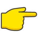 Backhand Index Pointing Right Emoji from Kawaii Emoji Set