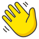 Waving Hand Emoji from Kawaii Emoji Set