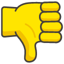 Thumbs Down Emoji from Kawaii Emoji Set