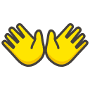 Open Hands Emoji from Kawaii Emoji Set