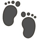 Footprints Emoji from Kawaii Emoji Set