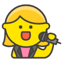 Woman Singer Element from Kawaii Emoji Set