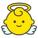 Baby Angel Emoji from Kawaii Emoji Set