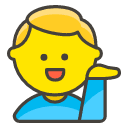 Man Tipping Hand Emoji from Kawaii Emoji Set