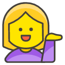 Woman Tipping Hand Emoji from Kawaii Emoji Set