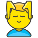 Man Getting Massage Element from Kawaii Emoji Set