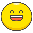 Grinning Face With Smiling Eyes Element from Kawaii Emoji Set