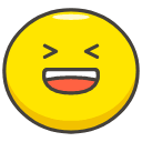 Grinning Squinting Face Emoji from Kawaii Emoji Set
