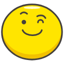 Winking Face Emoji from Kawaii Emoji Set