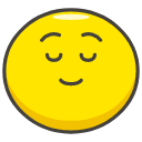 Relieved Face Emoji from Kawaii Emoji Set