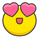Smiling Face With Heart Eyes Element from Kawaii Emoji Set