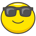 Smiling Face With Sunglasses Emoji from Kawaii Emoji Set