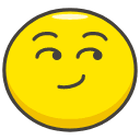 Smirking Face Emoji from Kawaii Emoji Set
