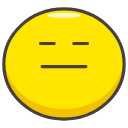 Expressionless Face Emoji from Kawaii Emoji Set