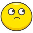 Unamused Face Emoji from Kawaii Emoji Set