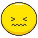 Confounded Face Emoji from Kawaii Emoji Set