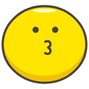 Kissing Face Element from Kawaii Emoji Set