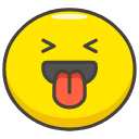 Squinting Face With Tongue Emoji from Kawaii Emoji Set