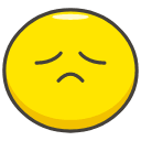 Disappointed Face Emoji from Kawaii Emoji Set