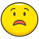 Worried Face Element from Kawaii Emoji Set