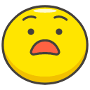 Anguished Face Emoji from Kawaii Emoji Set