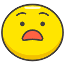 Fearful Face Emoji from Kawaii Emoji Set