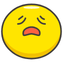 Weary Face Emoji from Kawaii Emoji Set
