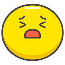 Tired Face Emoji from Kawaii Emoji Set