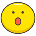 Face With Open Mouth Element from Kawaii Emoji Set