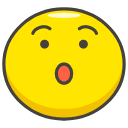 Hushed Face Element from Kawaii Emoji Set