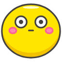 Flushed Face Element from Kawaii Emoji Set