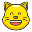Grining Cat With Smiling Eyes Emoji from Kawaii Emoji Set