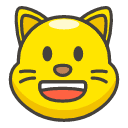 Grinning Cat Emoji from Kawaii Emoji Set