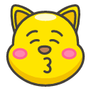 Kissing Cat Emoji from Kawaii Emoji Set