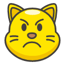 Pouting Cat Emoji from Kawaii Emoji Set