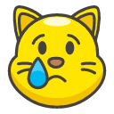 Crying Cat Emoji from Kawaii Emoji Set