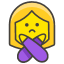 Woman Gesturing No Emoji from Kawaii Emoji Set