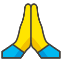 Folded Hands Emoji from Kawaii Emoji Set