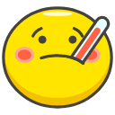 Face With Thermometer Emoji from Kawaii Emoji Set
