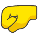 Left Facing Fist Emoji from Kawaii Emoji Set