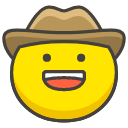 Cowboy Hat Face Emoji from Kawaii Emoji Set