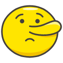 Lying Face Emoji from Kawaii Emoji Set