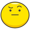 Face With Raised Eyebrow Emoji from Kawaii Emoji Set