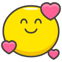 Smiling Face With Hearts Emoji from Kawaii Emoji Set